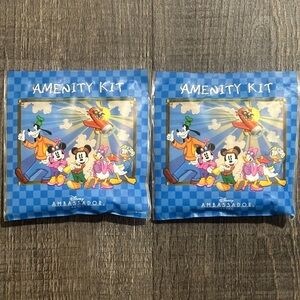 New Set of 2 Tokyo Disney Toiletry Amenity Kits